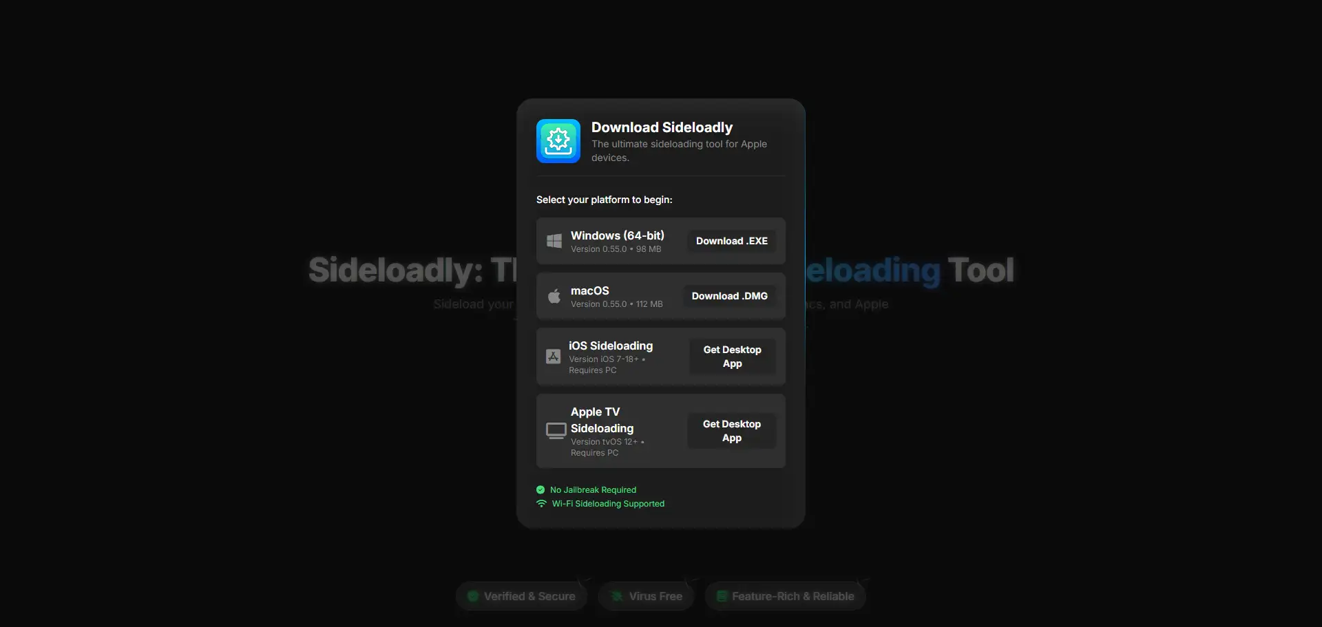 A detailed view of the Sideloadly advanced options on macOS, including tweak injection and bundle ID modification for sideloaded apps.